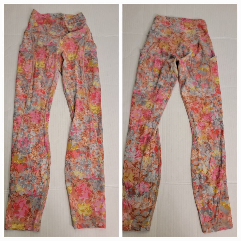 Lululemon Align Pockets Leggings Womens SZ 2 High Rise 25" Inflorescence W5DSLS
